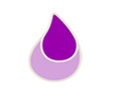 small purple teardrop